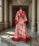 Ruby Orange and Green Splatter Luxe Kaftan Bubu